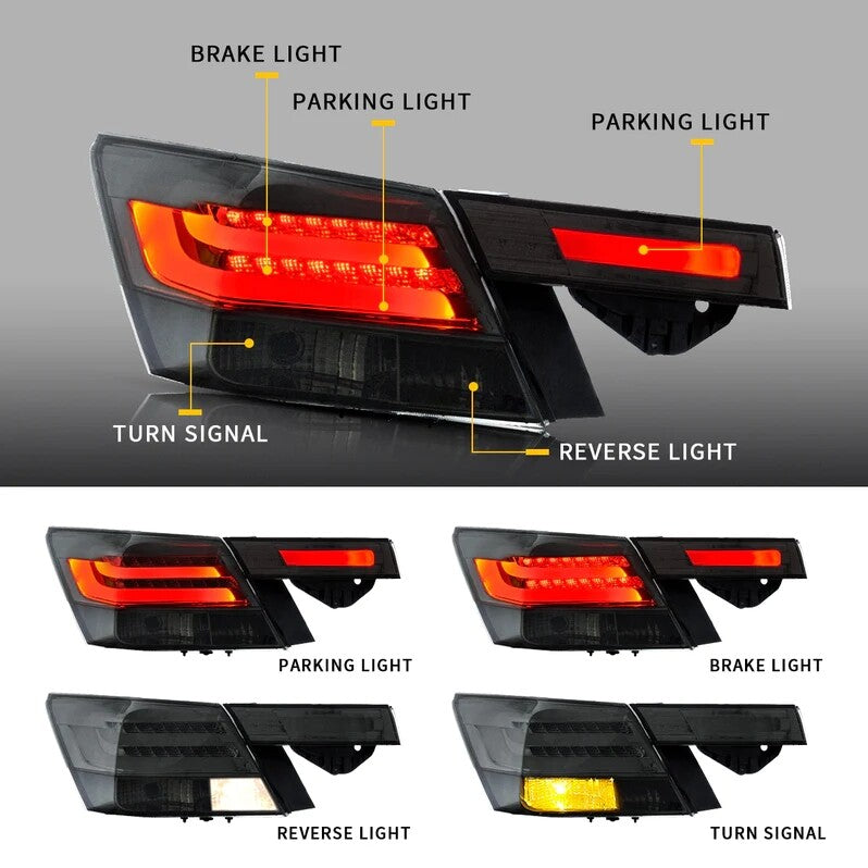 NTXGLOW RGB led tail lights (08 - 12 Honda Accord Sedan)