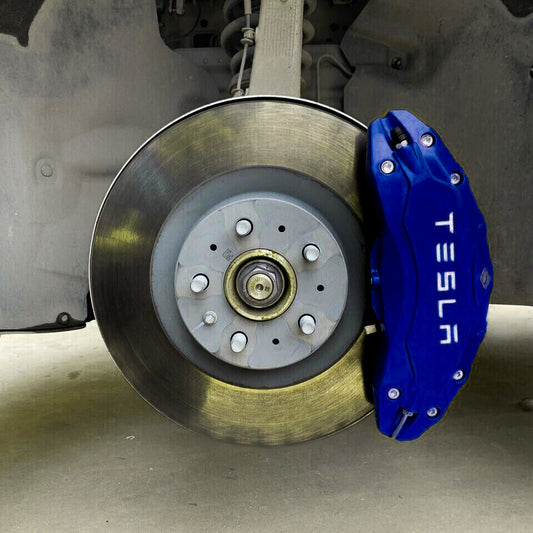Tesla Model Y Brake Caliper Covers Aluminum Front & Rear Blue 19-24 (4PCS)