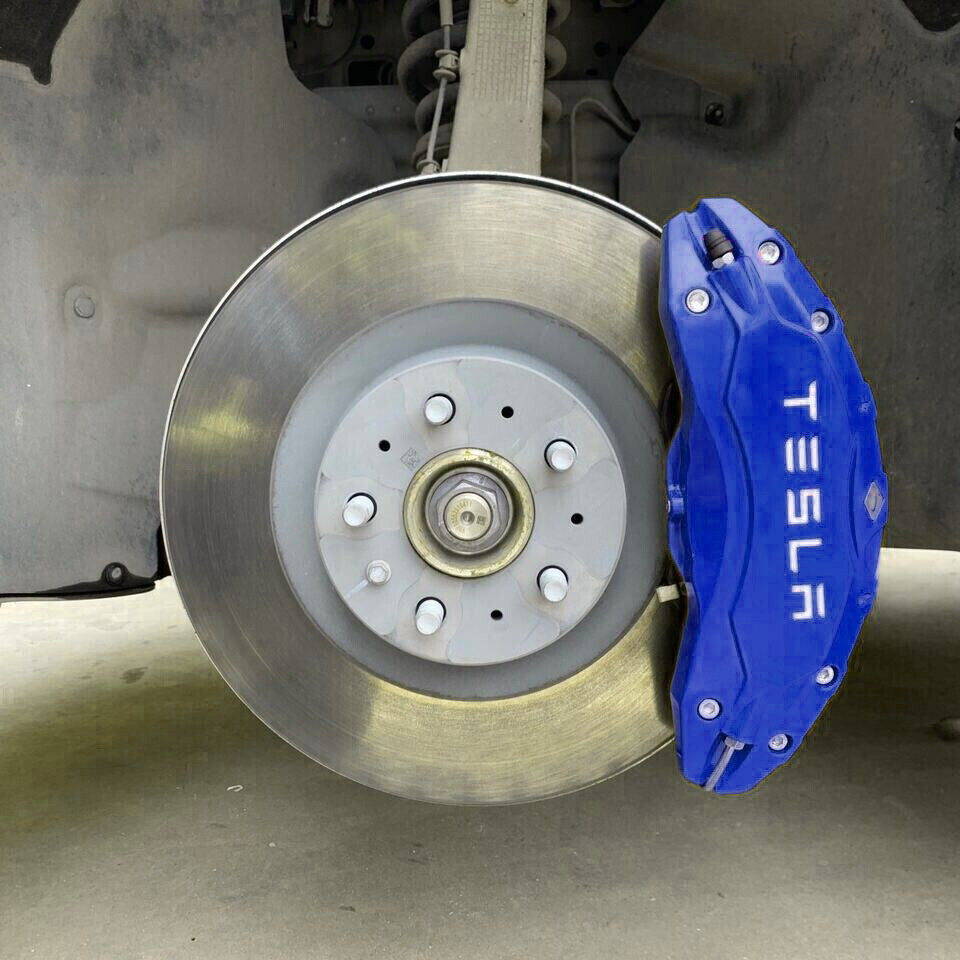 Tesla Model Y Brake Caliper Covers Aluminum Front & Rear YELLOW 19-24 (4PCS)