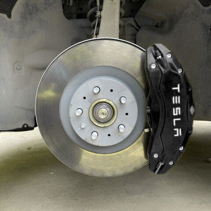 Tesla Model Y Brake Caliper Covers Aluminum Front & Rear YELLOW 19-24 (4PCS)