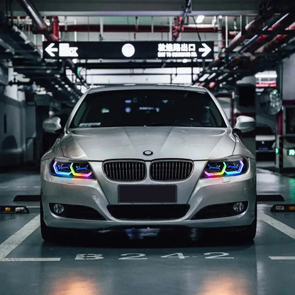 NTXGlow RGB Halogen Headlights (2009-12 BMW 3-Series E90 E91 320i 323i 325 330 335)