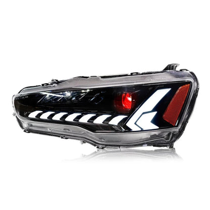 NTXGlow Start-up Animation LED Headlights (2008-UP Mitsubishi Lancer EVO EX)