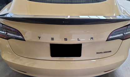 TESLA Matte Carbon Fiber Emblem Logo for Model 3 & Y Hood +Trunk Letter Accessories