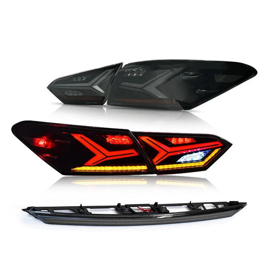 NTXGlow Smoke White Tail Lights & Trunk Set (2018-2024 Toyota Camry)