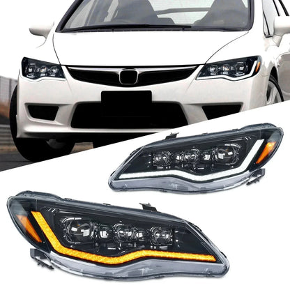 NTXGlow LED Headlights 2006-2012 Honda Civic FD1, FD2 Type-R (LHD)