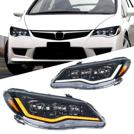 NTXGlow LED Headlights 2006-2012 Honda Civic FD1, FD2 Type-R (LHD)