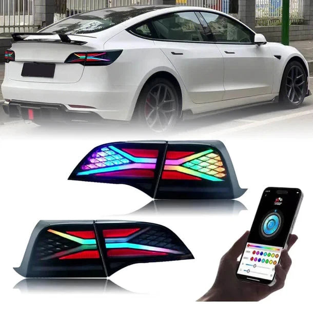 NTXGlow RGB LED Tail Lights (2020-24 Tesla Model Y & 2022-23 Model 3)