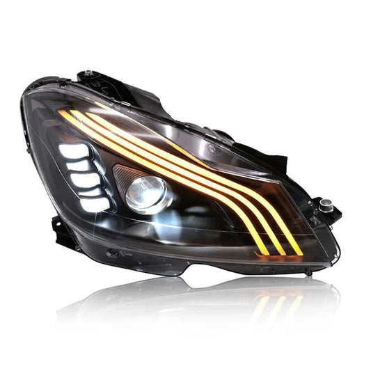 NTXGlow Clear LED Headlights (2007-2014 Mercedes-BENZ C-Class W204)