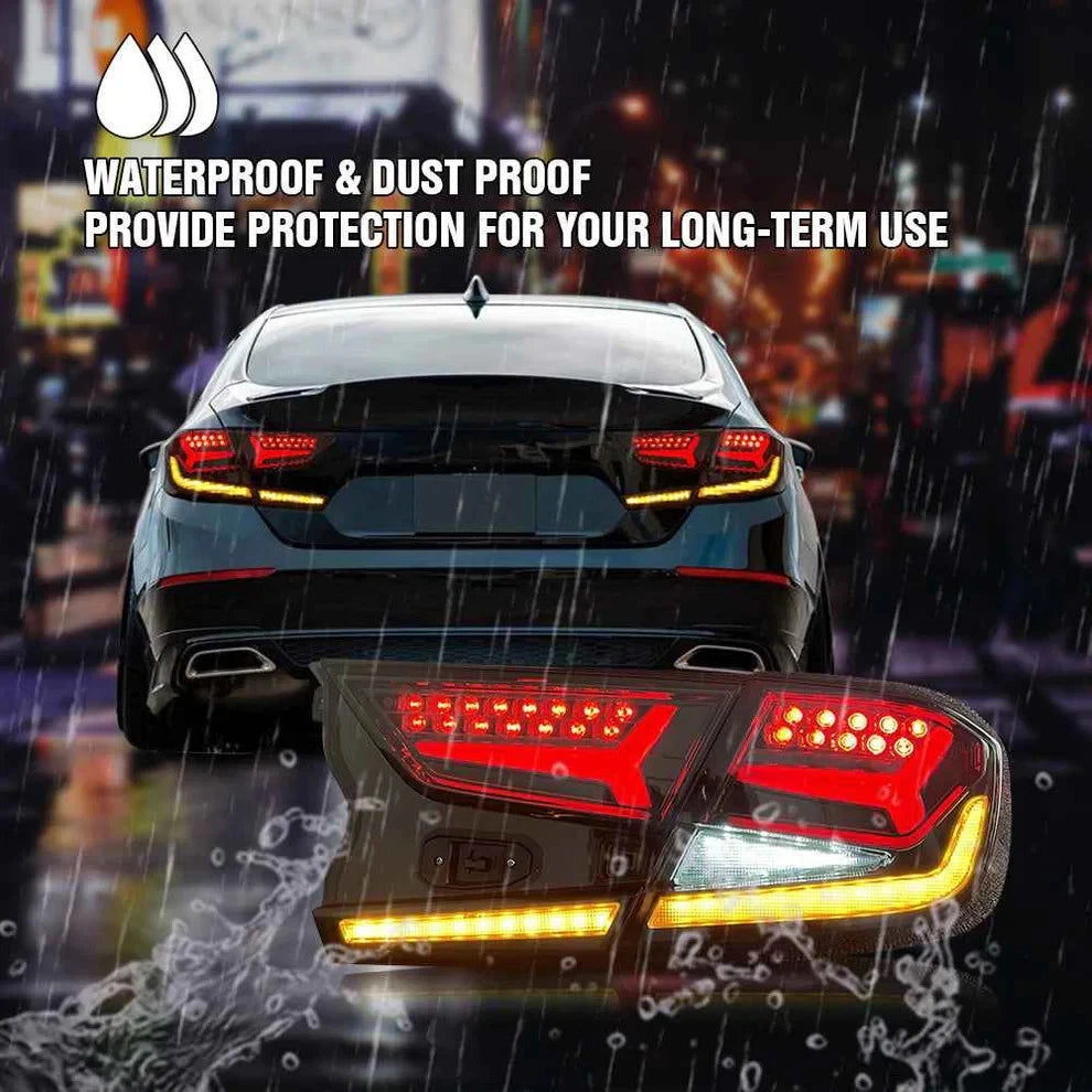 NTXGlow Smoked LED Tail Lights 2018-2021 Honda Accord V5 (New Fish Bone)