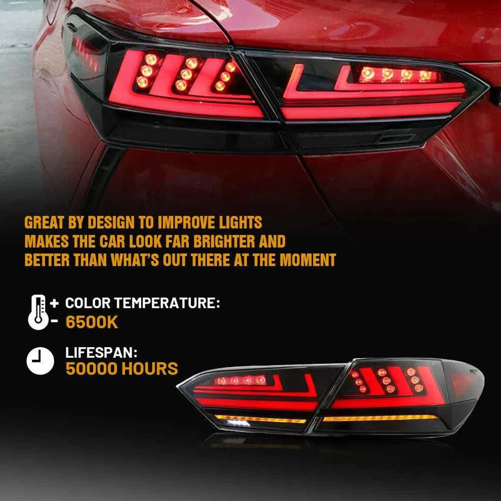 NTXGlow Smoked LED Tail Lights (2018-2024 Toyota Camry SE XSE LE 8th Gen)
