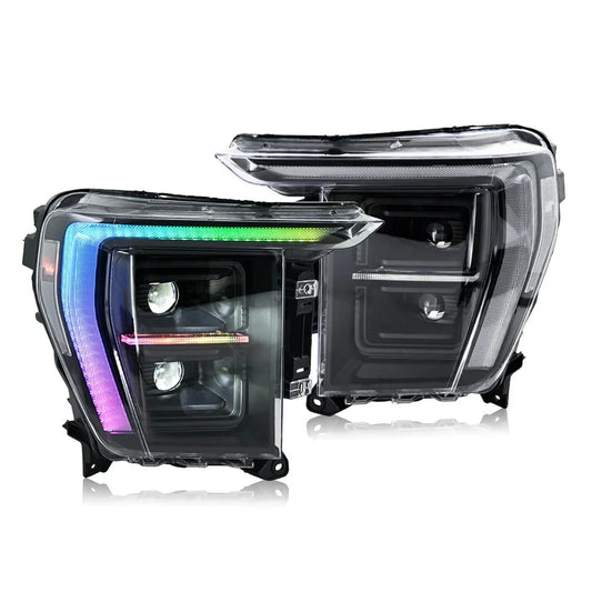 NTXGlow High-Range LED Version RGB Headlights (2021-2024 Ford F-150 P702 14th Gen)
