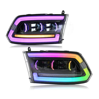 NTXGlow RGB LED Headlights (2009-18 Dodge RAM 1500 & 2013-18 RAM 2500)