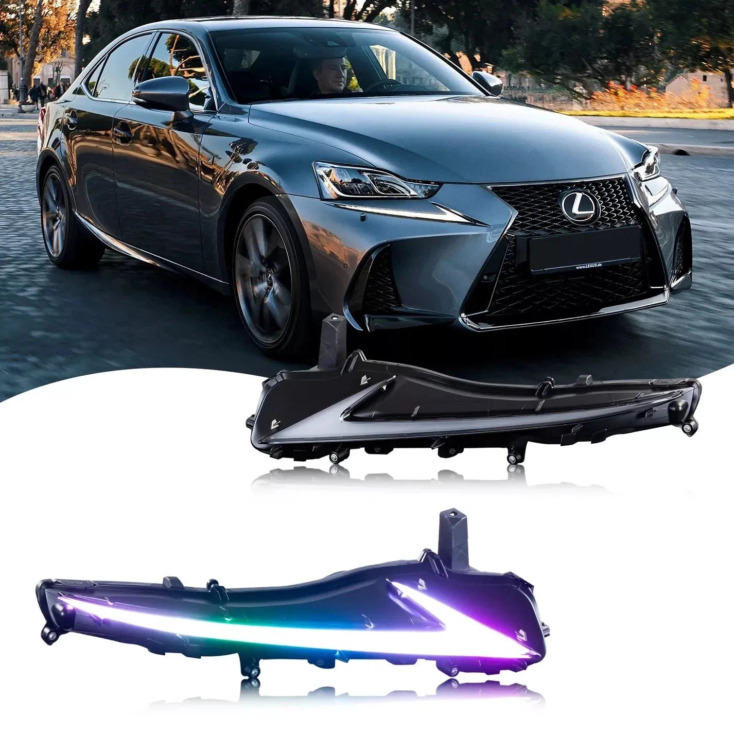 NTXGlow RGB Daytime Running Lights (2014-2020 Lexus IS250, IS350, IS200t, IS300)