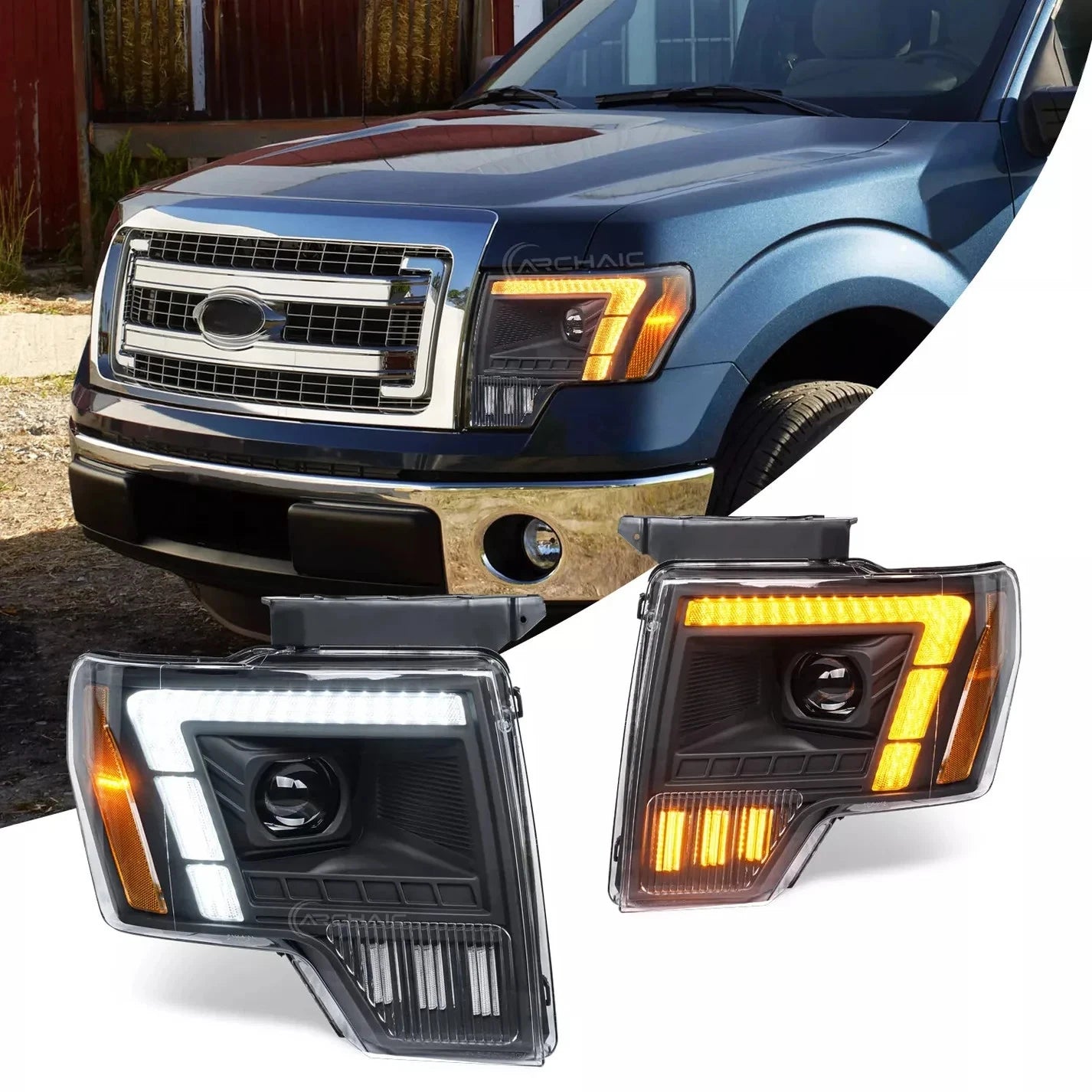 NTXGlow LED Headlights (2009-2014 Ford F-150)