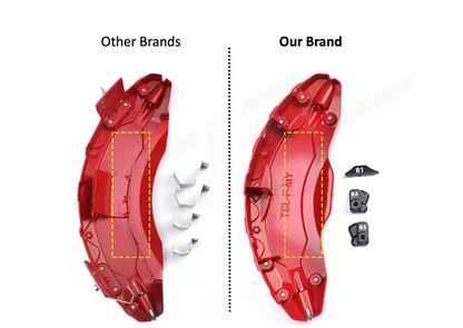 Tesla Model Y Brake Caliper Covers Aluminum Front & Rear Black 19-24 (4PCS)