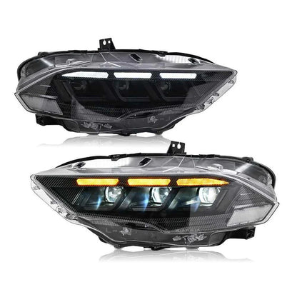 NTXGlow Carbon Fiber LED Headlights (2018-2023 Ford Mustang S650)