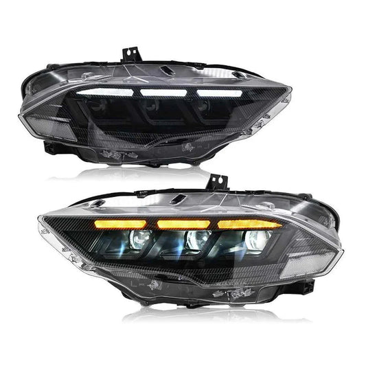 NTXGlow Carbon Fiber LED Headlights (2018-2023 Ford Mustang S650)