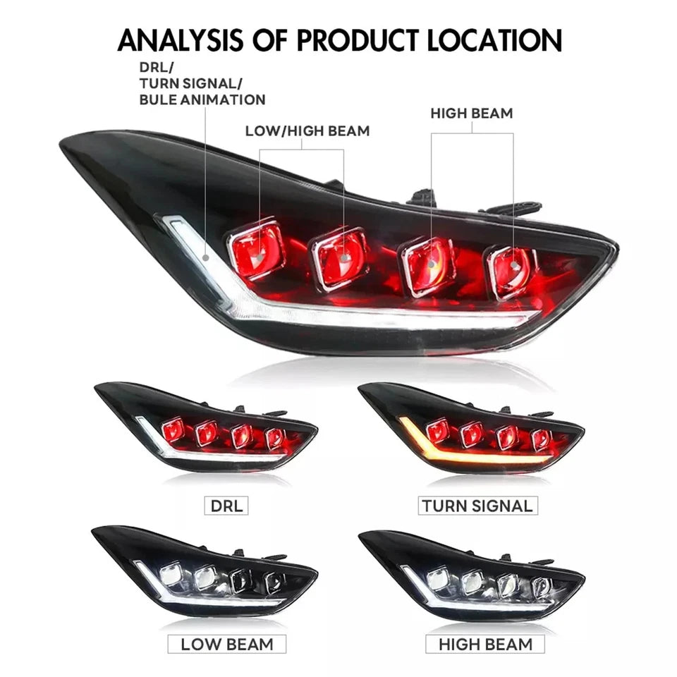 NTXGlow Devil Eyes Headlights (2012-2016 Hyundai Elantra 3rd Gen)