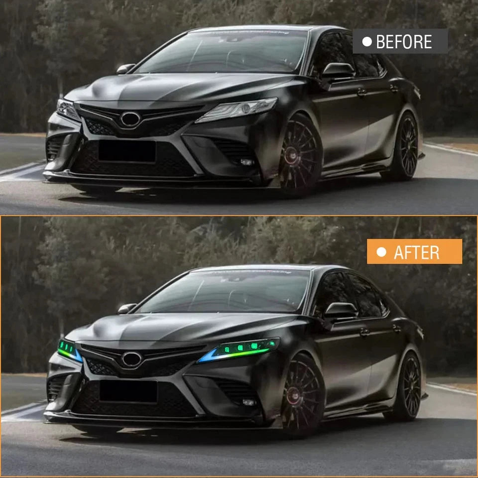 NTXGlow RGB Headlights (2018-2024 Toyota Camry LE, SE, XLE, XSE, TRD)