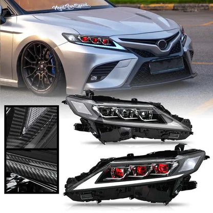 NTXGlow Carbon Fiber LED Headlights (2018-2024 Toyota Camry 8th Gen)