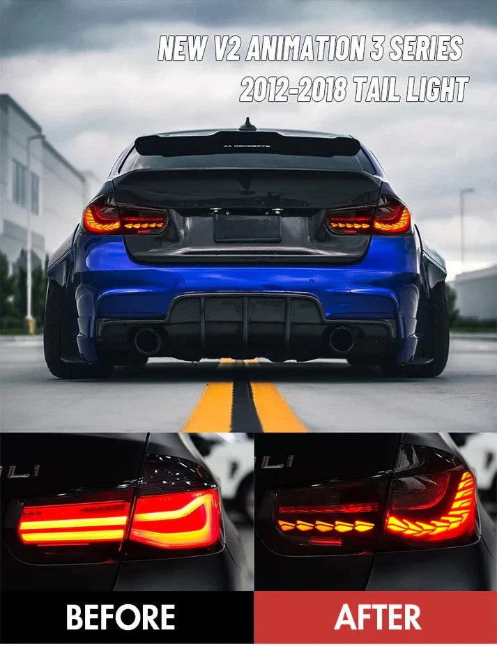 NTXGlow Smoked LED Tail Lights (2013-2019 BMW 3-Series F30, F35, F80, M3)