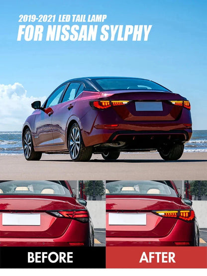 NTXGlow Red LED Tail Lights (2019-2021 Nissan Sylphy Sentra Pulsar)