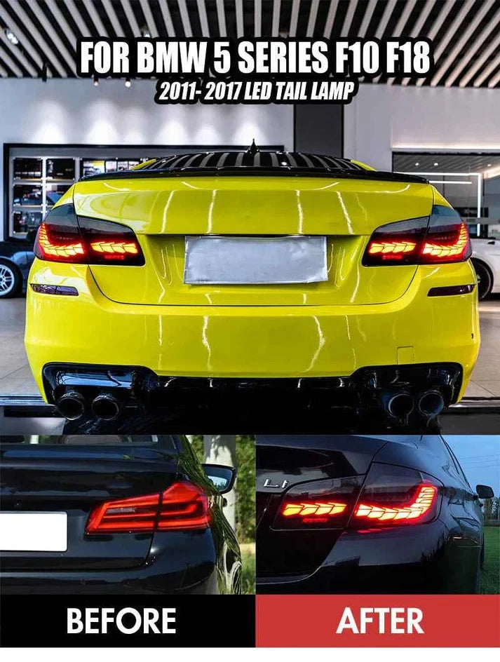 NTXGlow Red LED Tail Lights (2011-2017 BMW 5-Series F10 & F18)