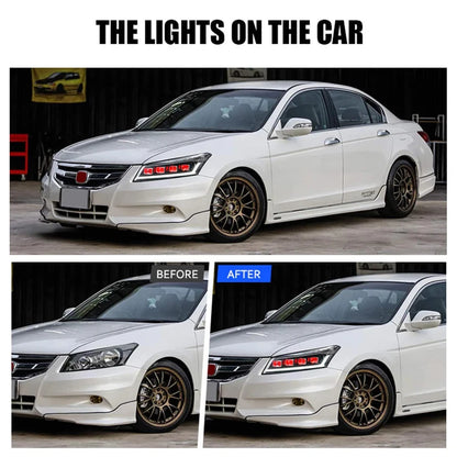 NTXGlow Dynamic DRL LED Headlights 2008-2012 Honda Accord MK8 (Demon Eyes)