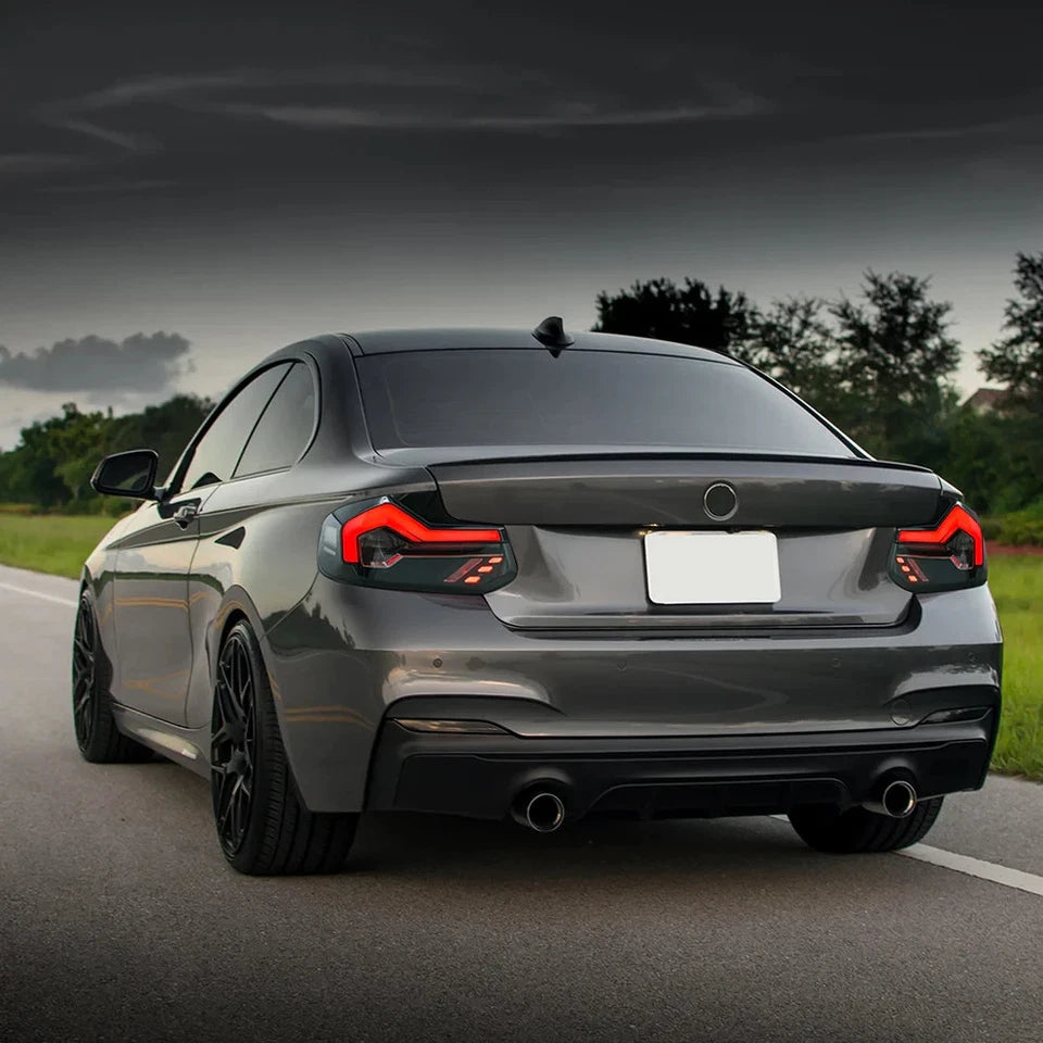 NTXGlow Smoke White LED GTS Tail Lights (2014-2021 BMW 2-Series F22, F23, F87 M2)