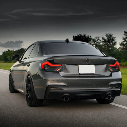 NTXGlow Smoke White LED GTS Tail Lights (2014-2021 BMW 2-Series F22, F23, F87 M2)