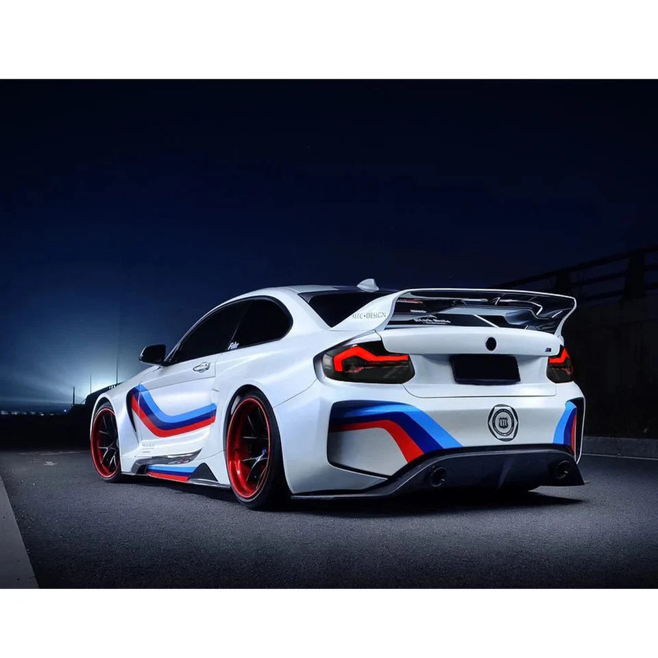 NTXGlow Smoke White LED GTS Tail Lights (2014-2021 BMW 2-Series F22, F23, F87 M2)