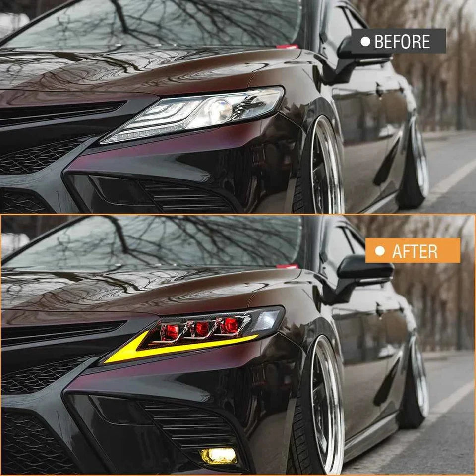 NTXGlow Carbon Fiber LED Headlights (2018-2024 Toyota Camry 8th Gen)