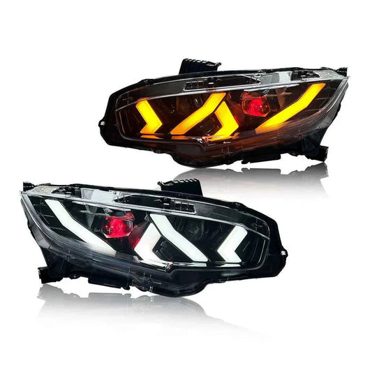 NTXGlow Demon Eye LED Headlights (2016-2021 Honda Civic 10th Gen)