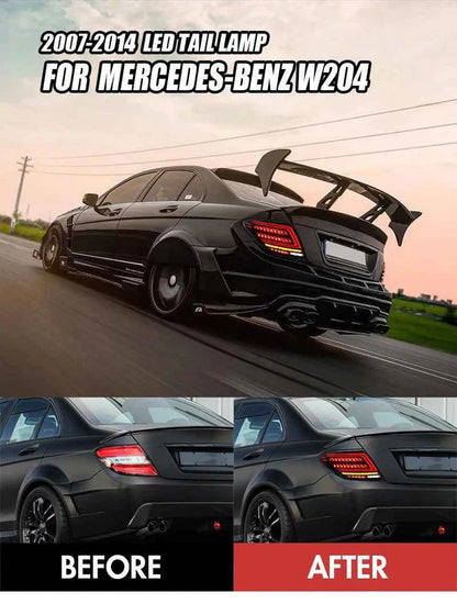 NTXGlow LED Tail Lights (2007-2014 Mercedes-BENZ W204 C180 C200 C260 C300)