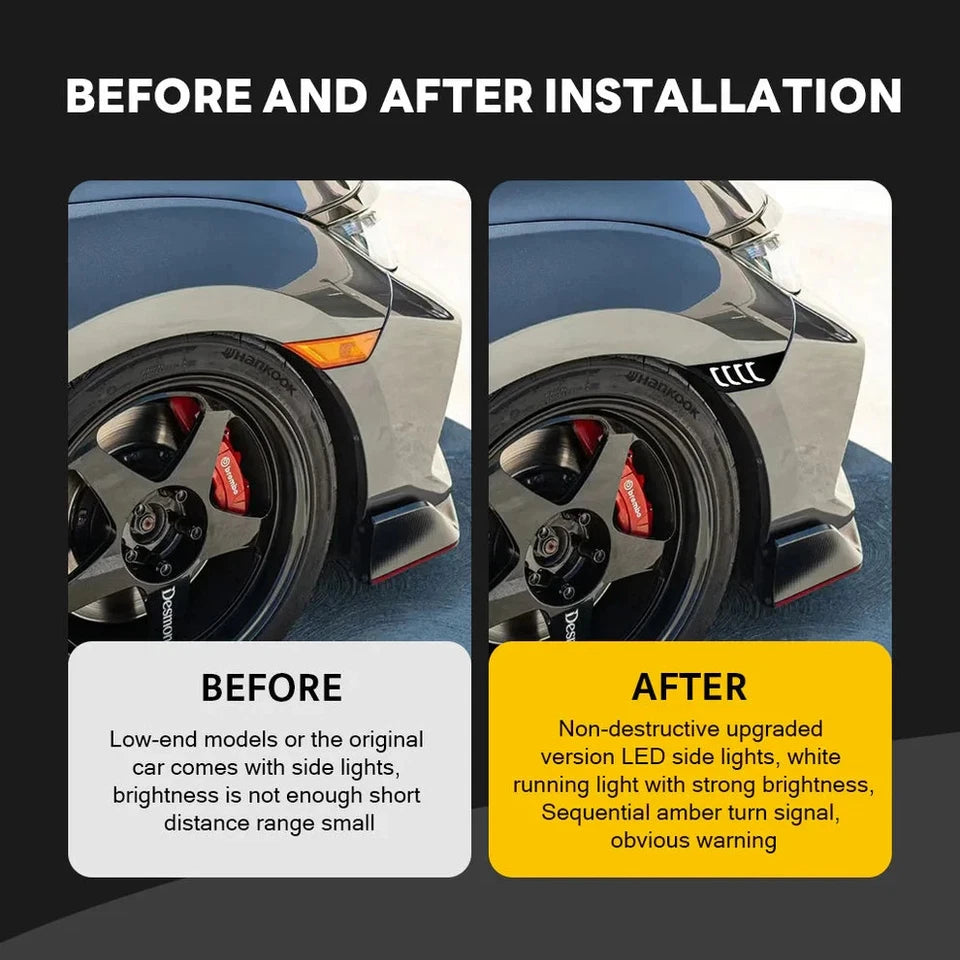 NTXGlow Smoked LED Side Marker Lights (2016-2021 Honda Civic)