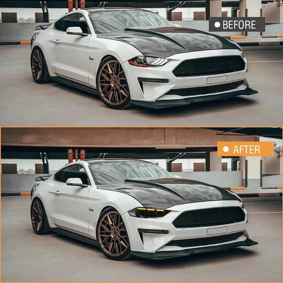 NTXGlow Carbon Fiber LED Headlights (2018-2023 Ford Mustang S650)