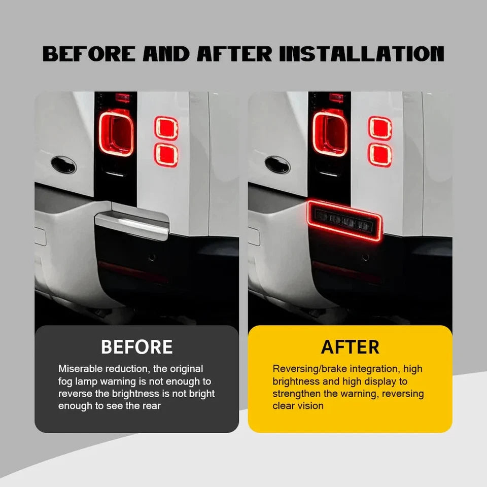 NTXGlow LED Bumper Brake Tail Lights (2020-2025 Land Rover Defender)