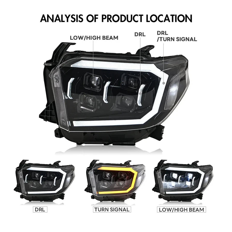 NTXGlow Projector LED Headlights (2014-2021 Toyota Tundra)