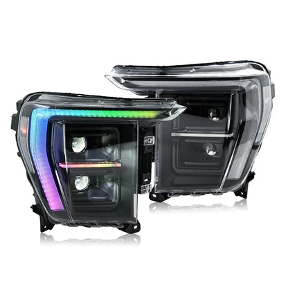 NTXGlow Halogen Version RGB Headlights (2021-2024 Ford F-150 P702 14th Gen)