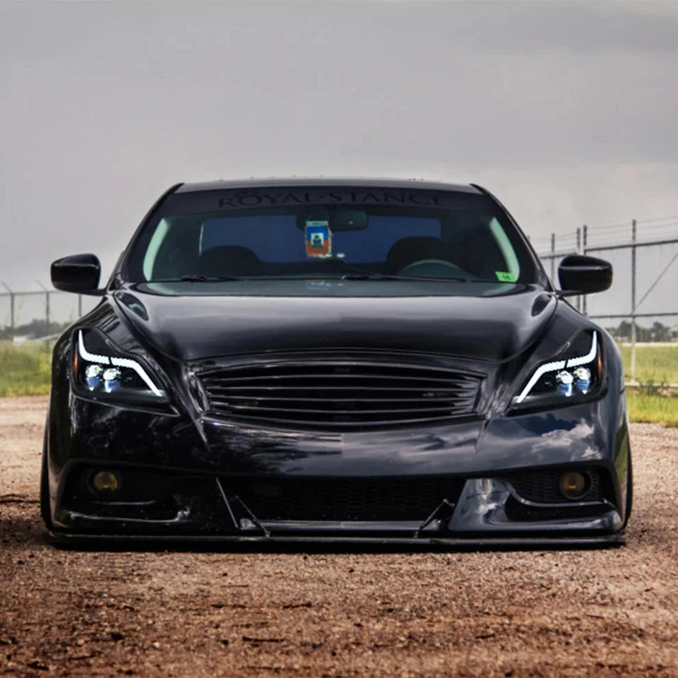 NTXGlow LED Tube Projector Headlights (2008-2015 Infiniti G37 & Q60 Coupe)