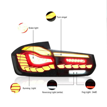 NTXGlow Red LED Tail Lights (2013-2018 BMW 3-Series F30, F35, F80)