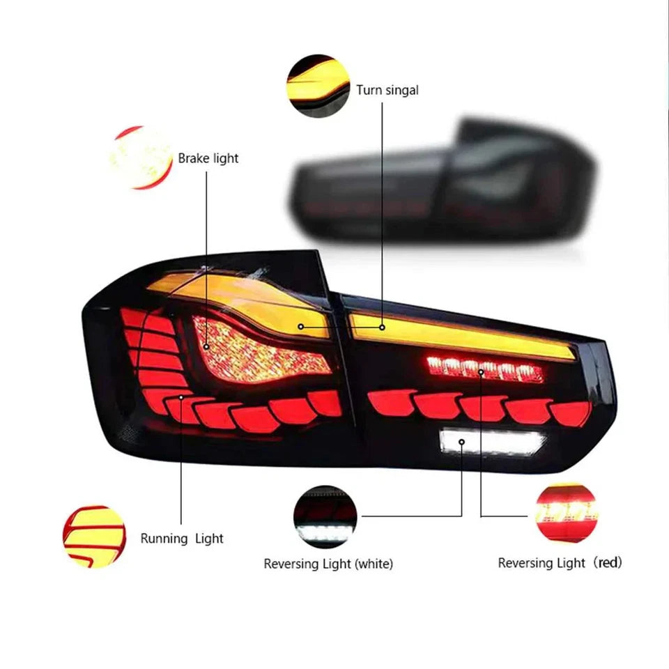 NTXGlow Smoked LED Tail Lights (2013-2018 BMW 3-Series F30, F35, F80)