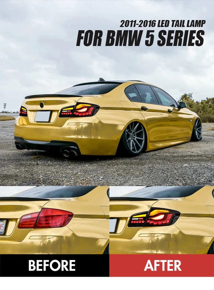 NTXGlow Red LED GTS Tail Lights (2011-2017 BMW 5-Series F10 F18 M5)