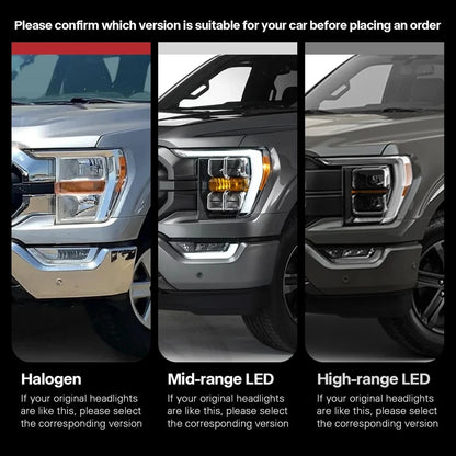NTXGlow Mid-Range LED Version Headlights (2021-2024 Ford F-150 P702 14th Gen)