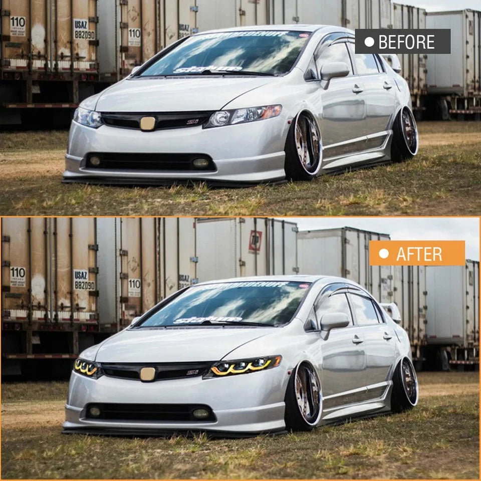 NTXGlow LED Headlights (2006-2011 Honda Civic 4DR 8th Gen Sedan)