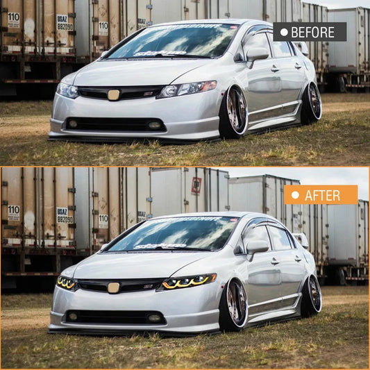 NTXGlow LED Headlights (2006-2011 Honda Civic 4DR 8th Gen Sedan)