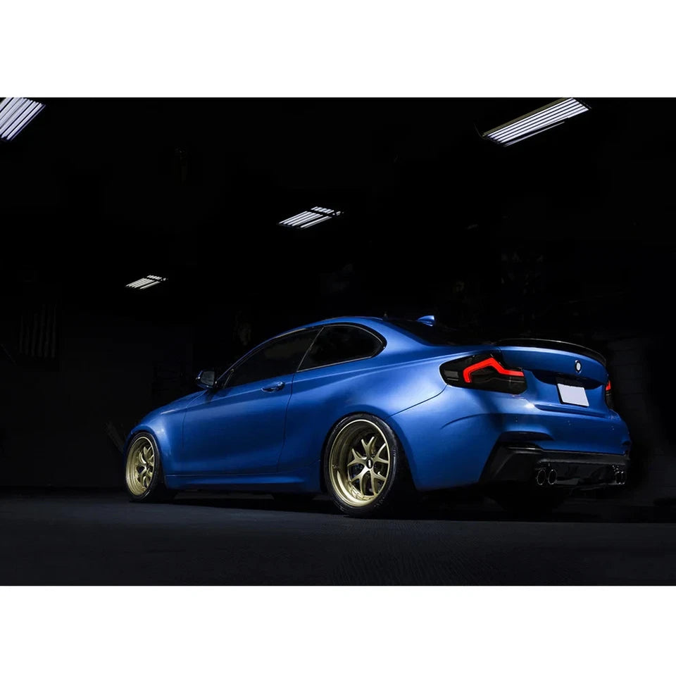 NTXGlow Smoke Red LED GTS Tail Lights (2014-2021 BMW 2-Series F22, F23, F87 M2)