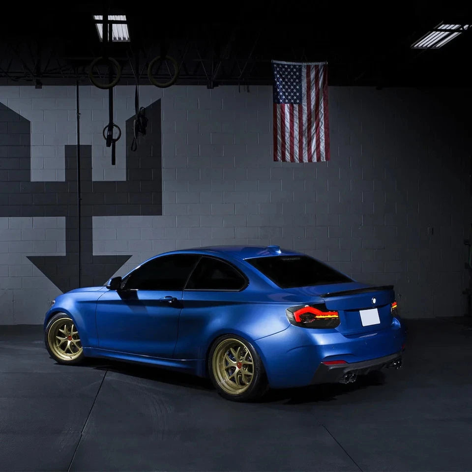 NTXGlow Smoke Red LED GTS Tail Lights (2014-2021 BMW 2-Series F22, F23, F87 M2)
