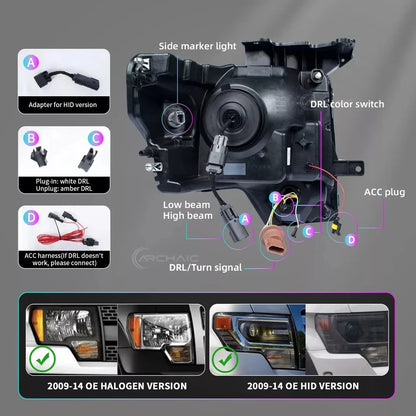 NTXGlow LED Headlights (2009-2014 Ford F-150)