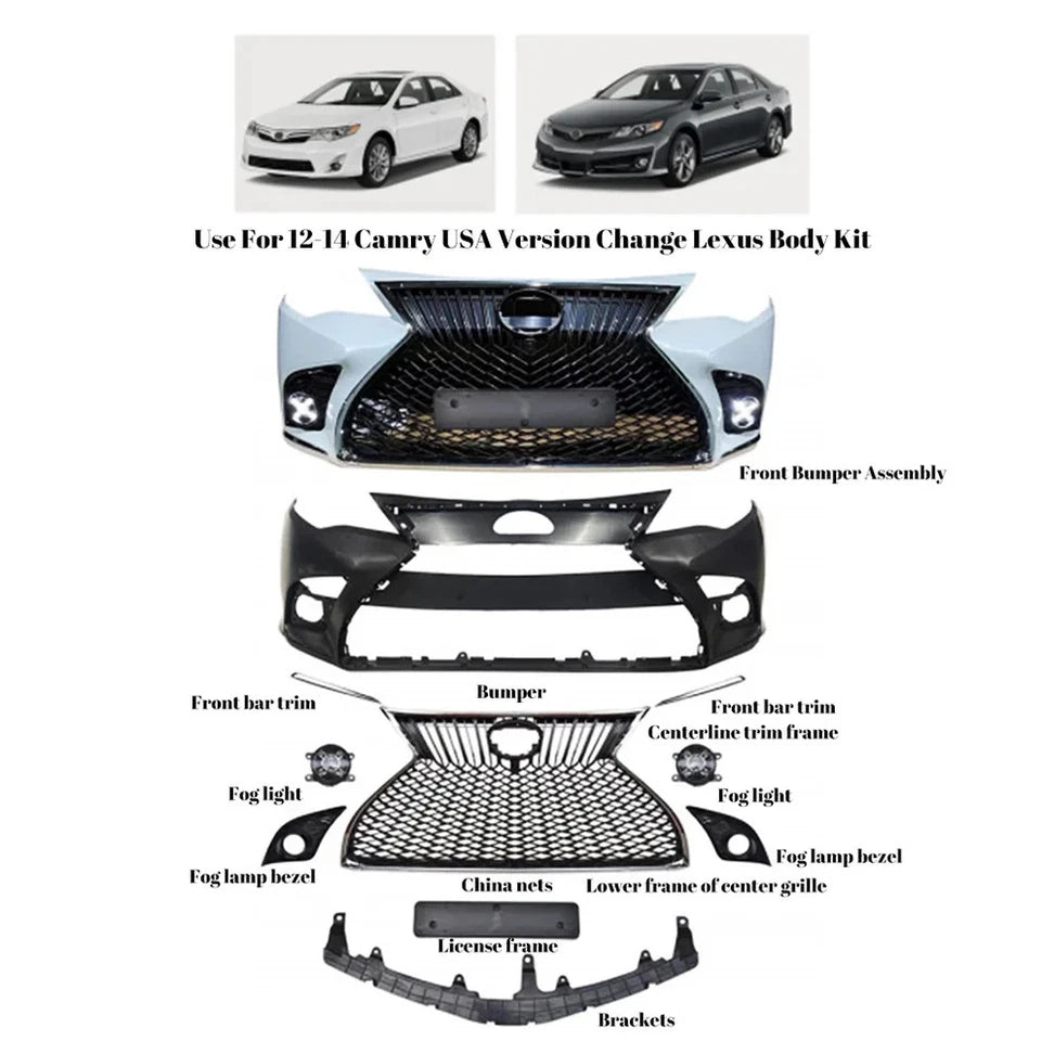 NTXGlow Front Body Kit 2012-2014 Toyota Camry (7-Piece Set)